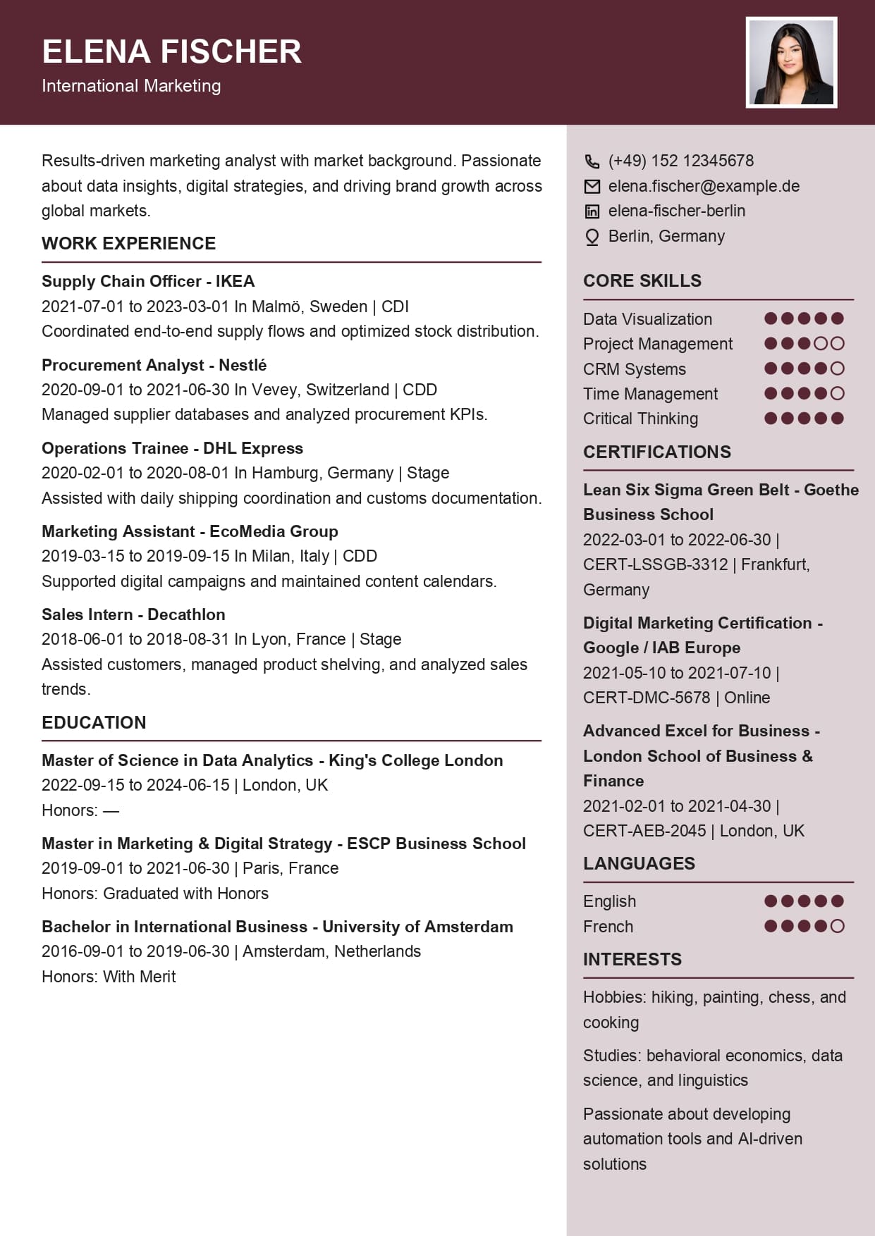 CV Style Authority (Executive)